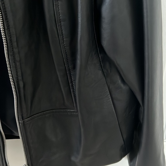 Lamb skin leather moto jacket - Picture 3 of 4